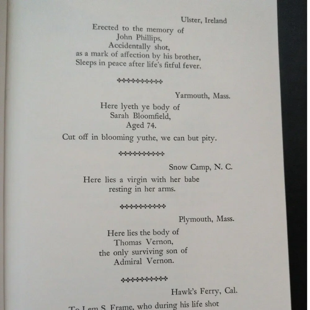 Grave Humor Alonzo C Hall  Tombstone Epitaphs Book Paperback Illustrated